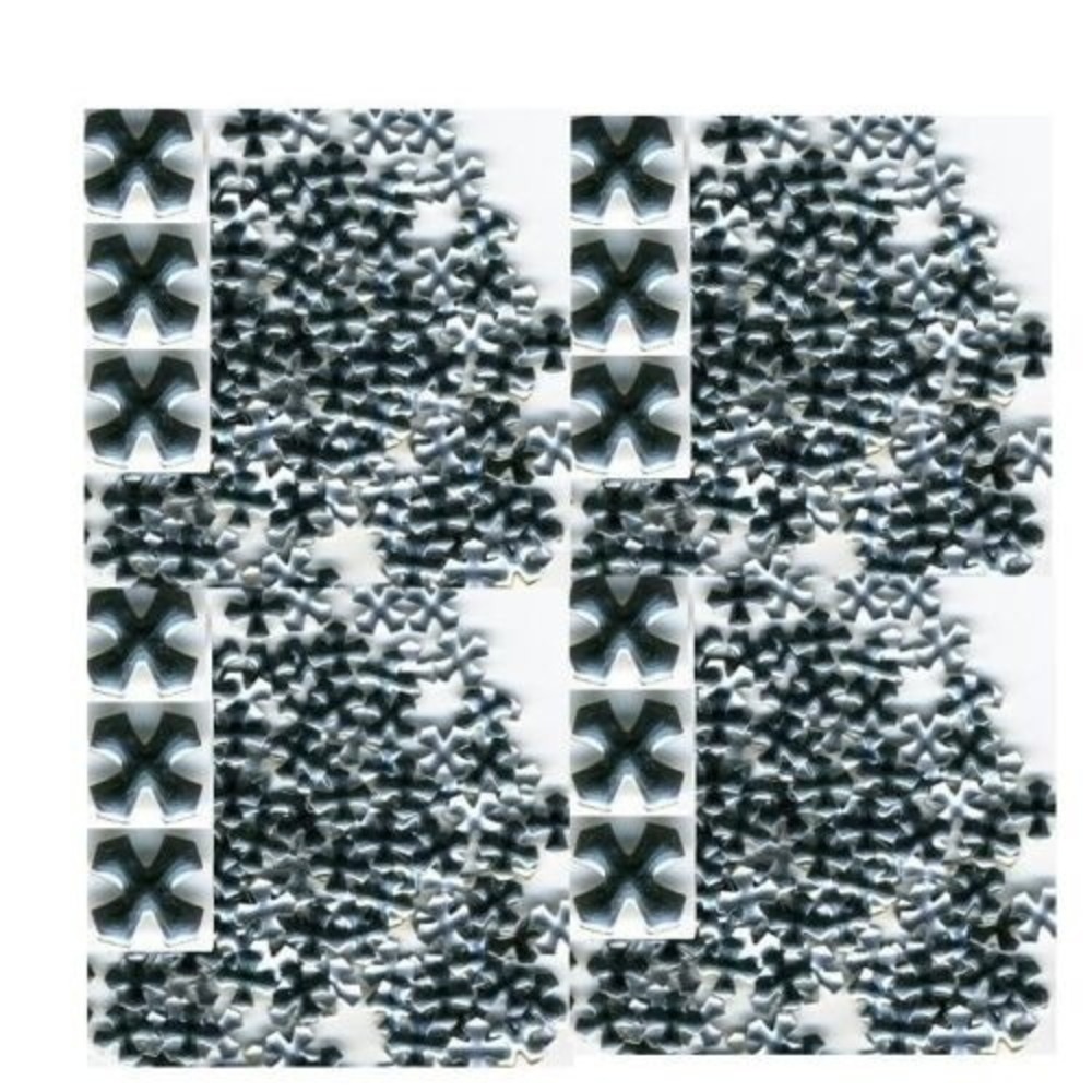 CROSSBONES Smooth Nailhead 10mm Hot Fix SILVER 2 Gross 288 Pieces